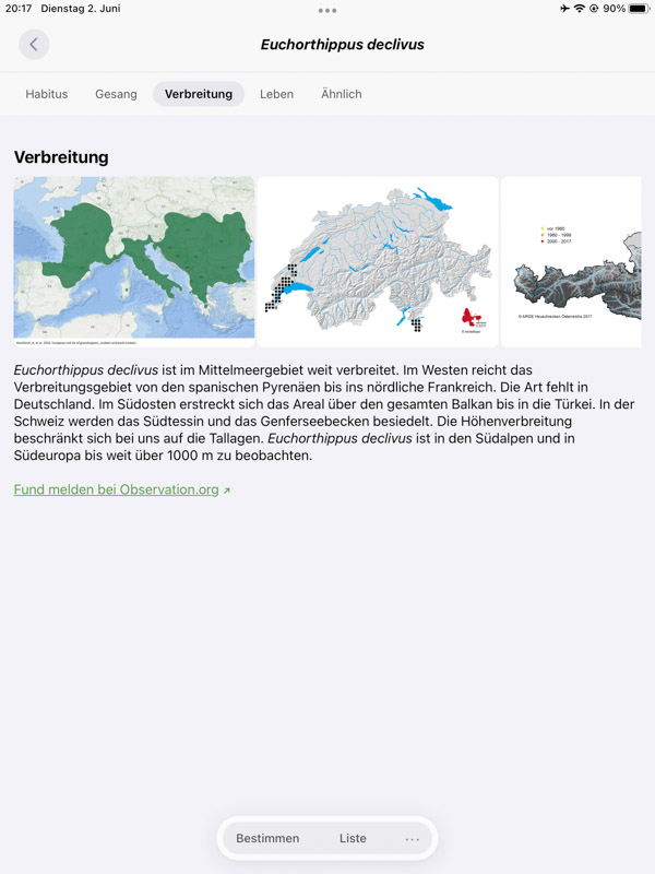 Orthoptera-App iPad