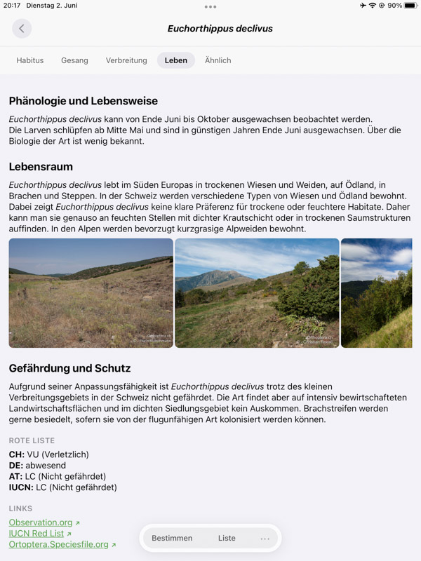 Orthoptera-App iPad