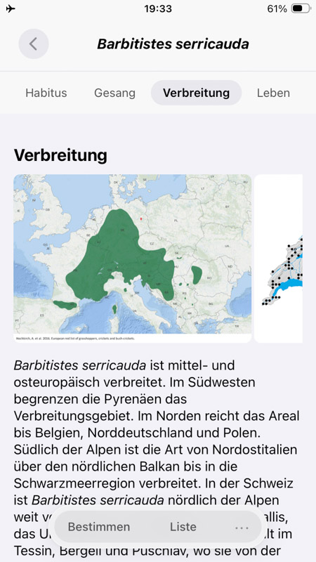 Orthoptera-App iPhone